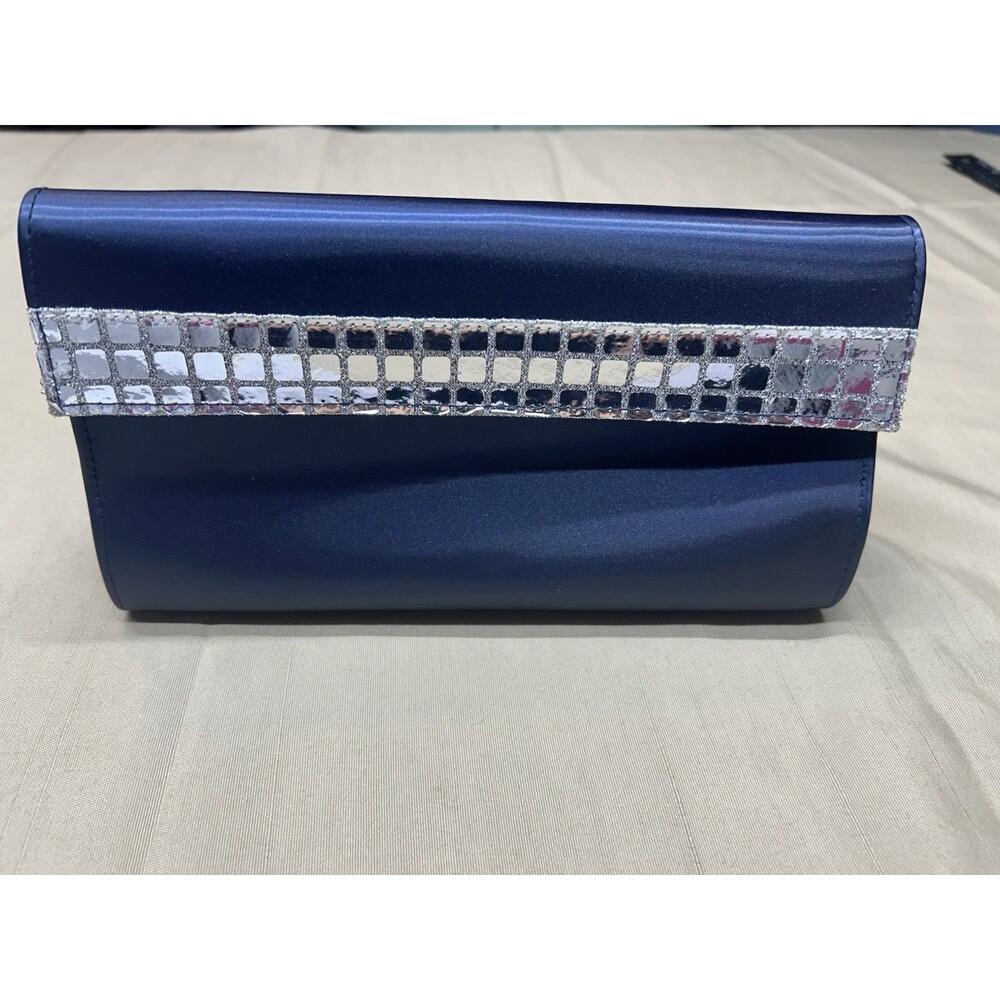 Parfums Christian Dior Navy Blue Satin Cosmetic/Toiletry Pouch Clutch